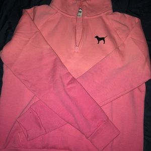Victoria’s Secret PINK Coral Dip Dye Quarter Zip